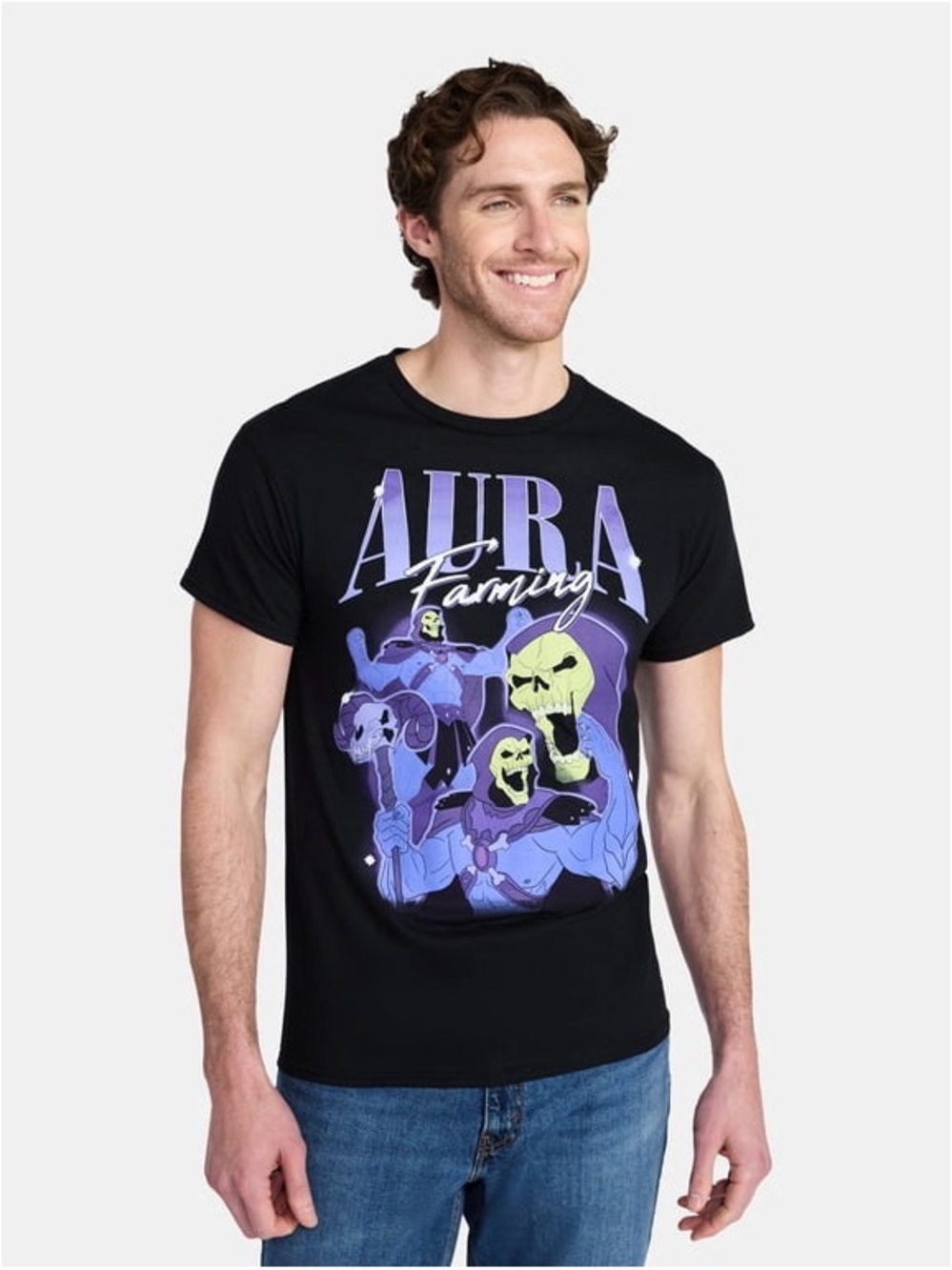 Masters of the Universe Men's and Big Men's Skeletor Aura Graphic Tee 2X 44-46